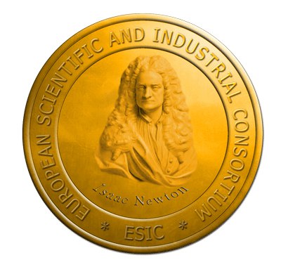 European scientific and industrial consortium — Isaac Newton. MEDAL EUROPEAN SCIENTIFIC AND INDUSTRIAL CONSORTIUM «ESIC» — ISAAC NEWTON (МЕДАЛЬ ИСААКА НЬЮТОНА)